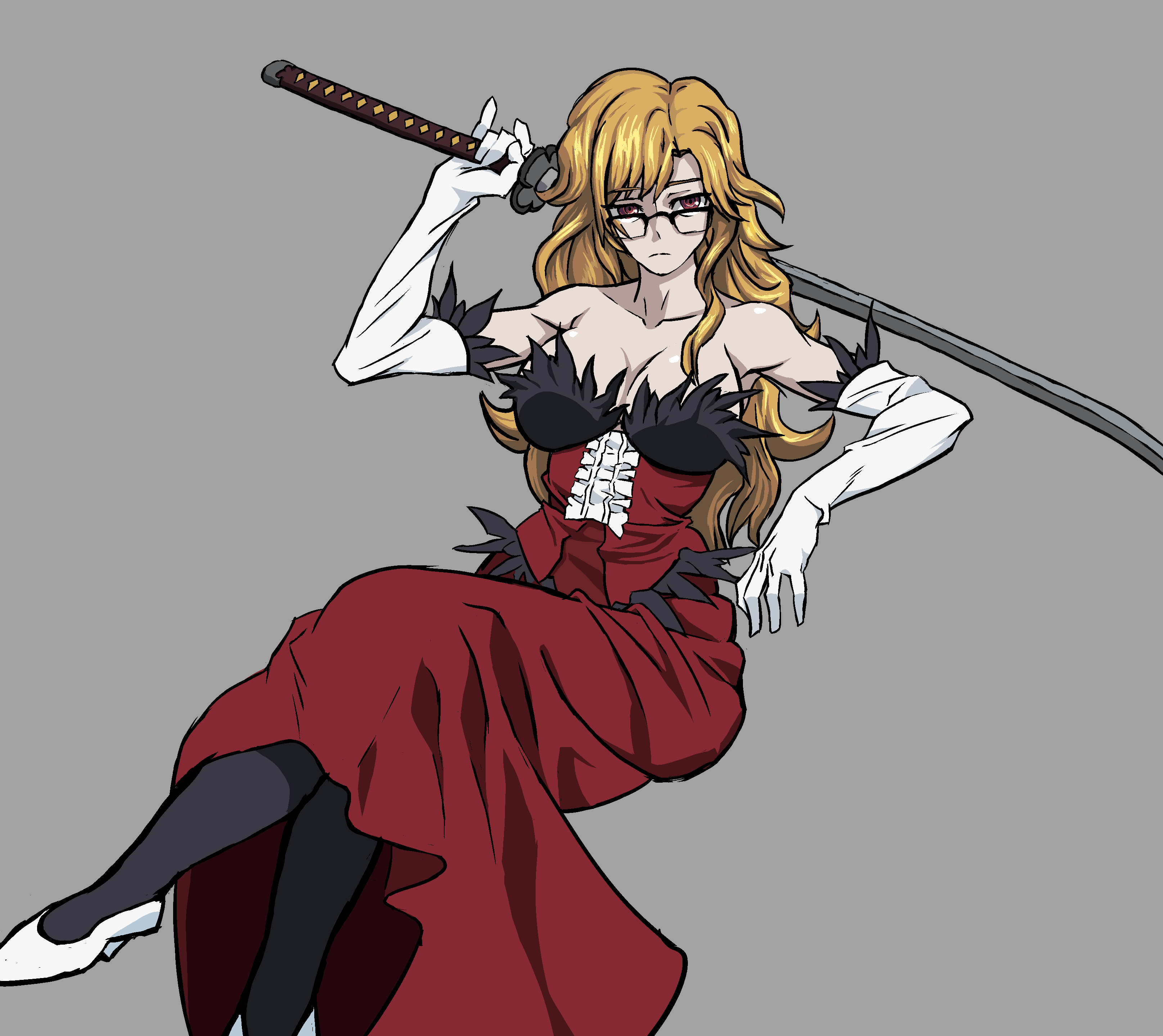 Kiryuu Moeka wearing the clothing of Kiss Shot Acerola Orion Heart Under Blade